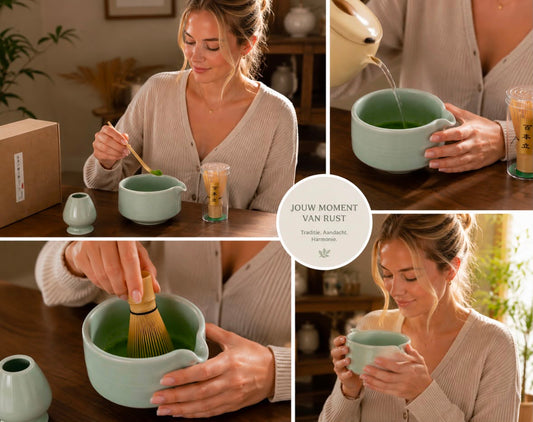 Matcha Set - Zwart- 4-delig - Keramiek