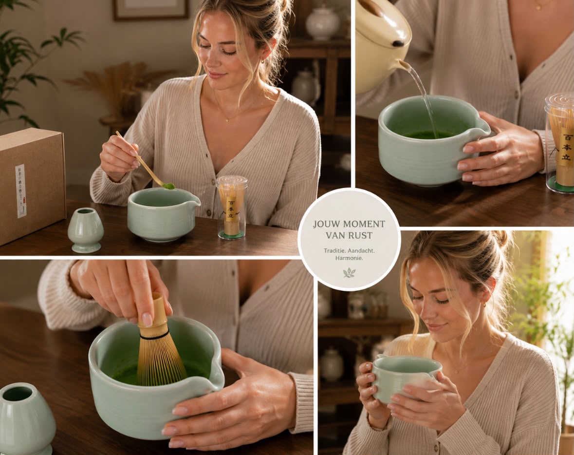 Matcha Set - Zwart- 4-delig - Keramiek