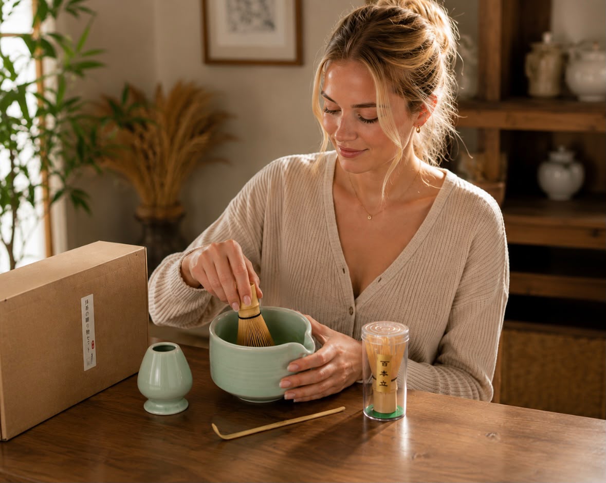 Matcha Set - Zwart- 4-delig - Keramiek